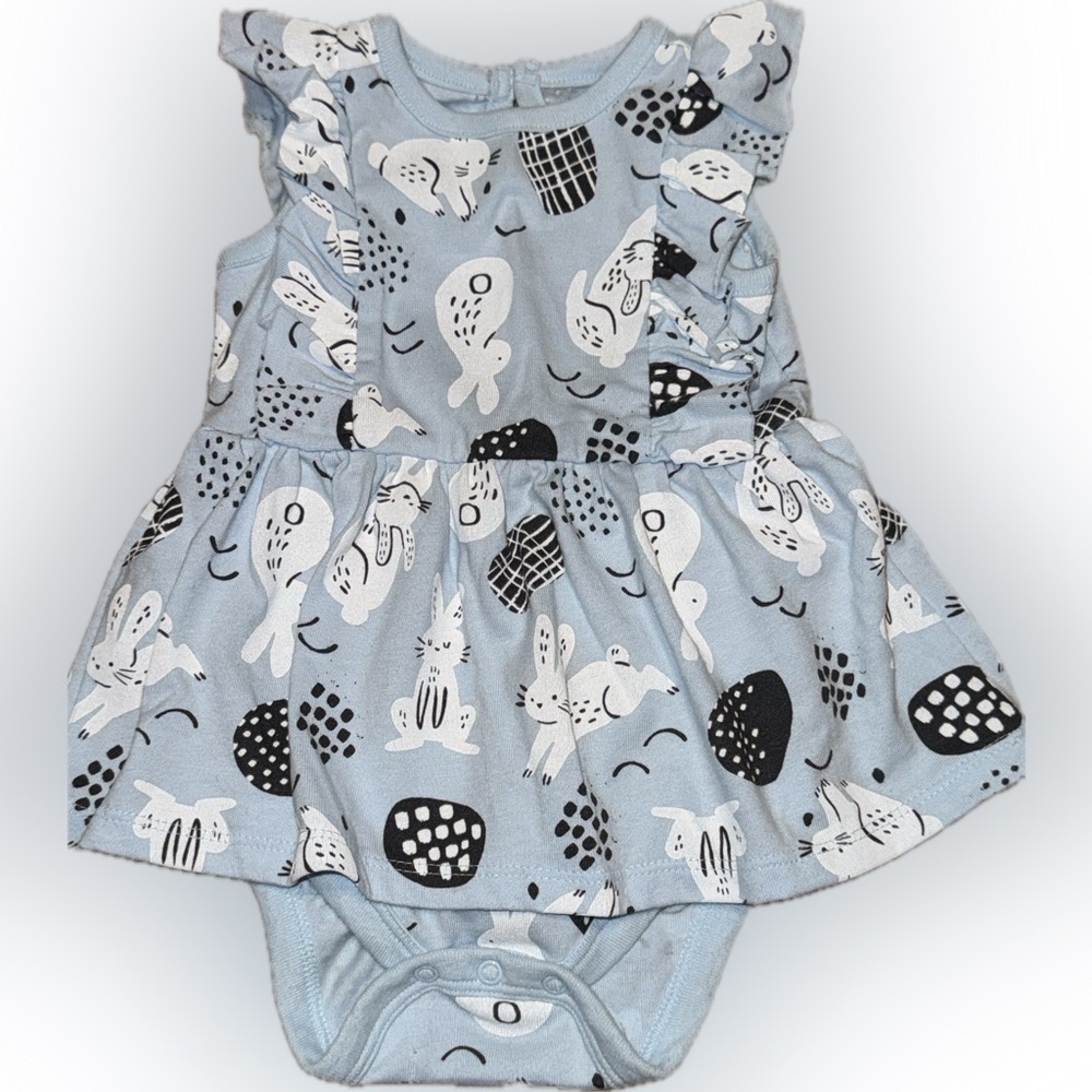 Cat & Jack Easter bunny rabbit onesie dress